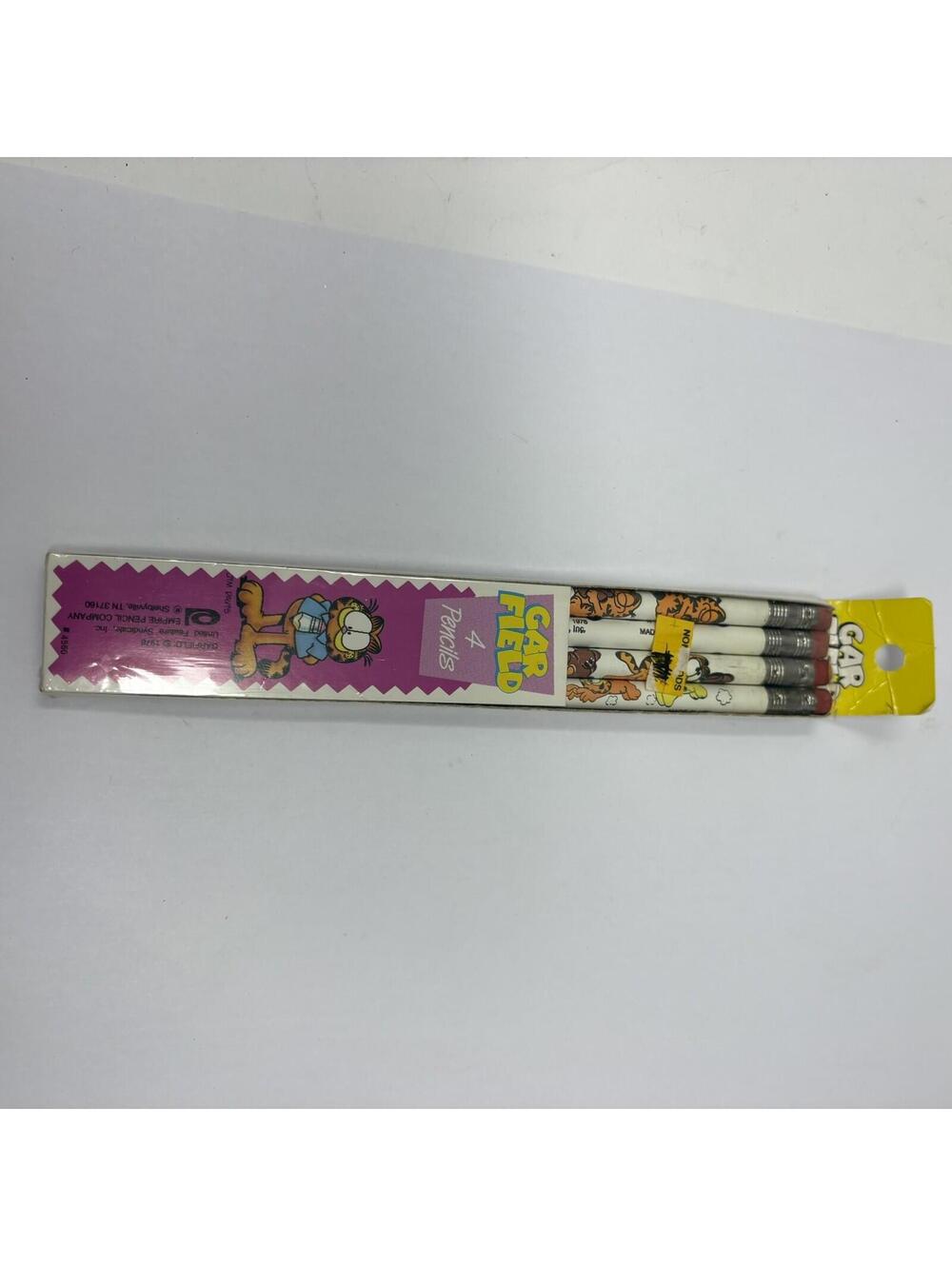 Vintage 1978 Garfield The Cat Empire Pencil Co. 4-Pack Pencils NOS Sealed #4560